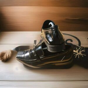 Stacy Adams Cade Bike Toe Black Slip On Leather Dress Shoes 20126-001 Size 10.5M